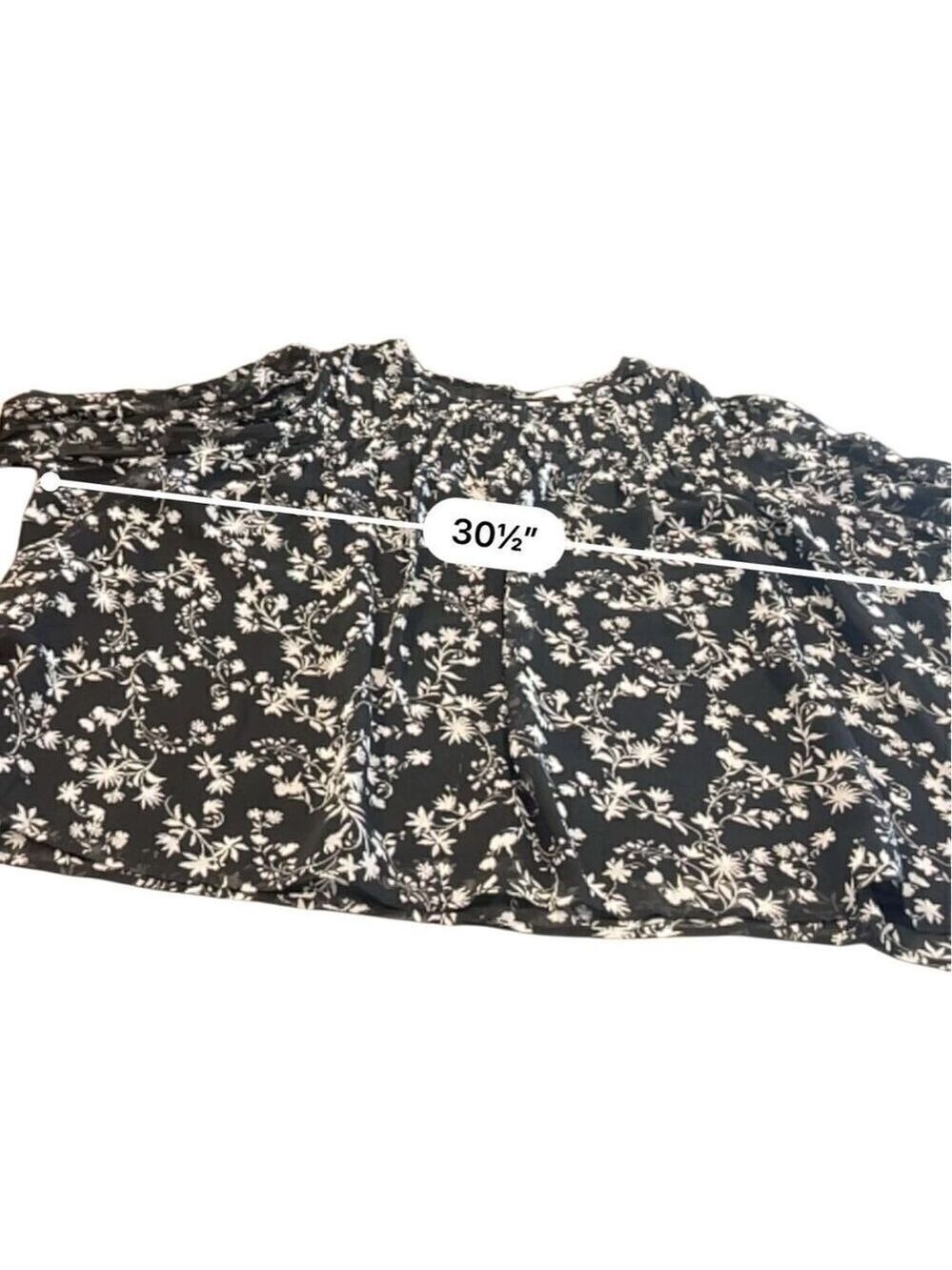 TERRA& Sky  black floral BOHO blouse size 4X - Picture 8 of 9